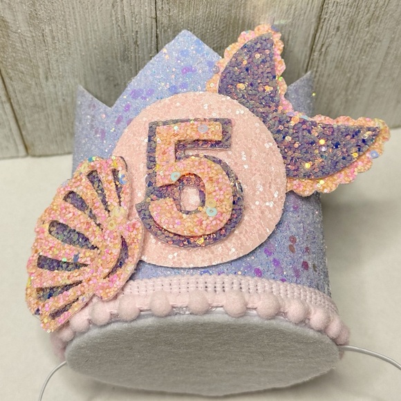 Fallon Cleo Couture Mermaid Themed Birthday Crown. Custom Made. - Picture 5 of 7